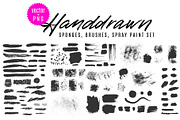 Sponge Brush Spray Paint vector+PNG, a Texture Graphic by Soulful Vectors (Thumbnail 1 of 3)