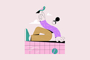 Playful Pastel Vector Characters, a Person Illustration by Léo Alexandre (Thumbnail 7 of 15)