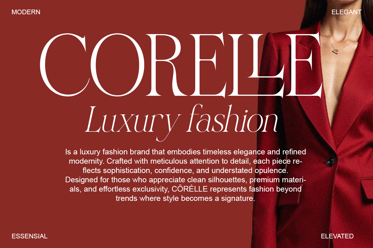 Vroza Conte - Elegant Modern Display, a Serif Font by Qweera Studio (Photo 3 of 12)