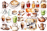 The Coffee Shop Collection Clipart, a Food Illustration by Watercolor Digital (Thumbnail 2 of 9)