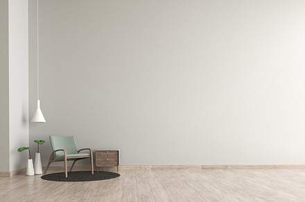 Modern interior living room stock photo containing 3d and apartment