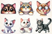 Surprised Funny Crazy Cat Clipart, an Illustration by Libby Wishes (Thumbnail 3 of 7)