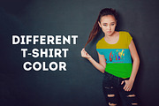 Women's T-shirts Mock-Up Vol 2, a Shirt Mockup by Freeman Studio (Thumbnail 3 of 17)
