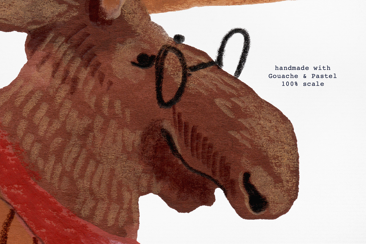 Animal Parade Hand Painted Set, an Animal Illustration by ArtPavo (Photo 8 of 10)