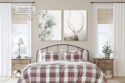 CHRISTMAS BEDROOM Wall&Frame Mockups, a Poster Template by MyHomeMockups (Thumbnail 6 of 9)