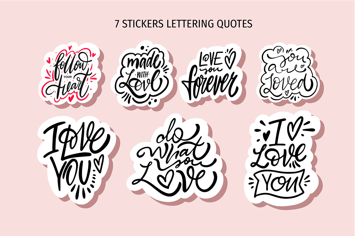Love Doodles & Valentine Stickers, a Seasonal Illustration by Oktyabr (Photo 9 of 10)