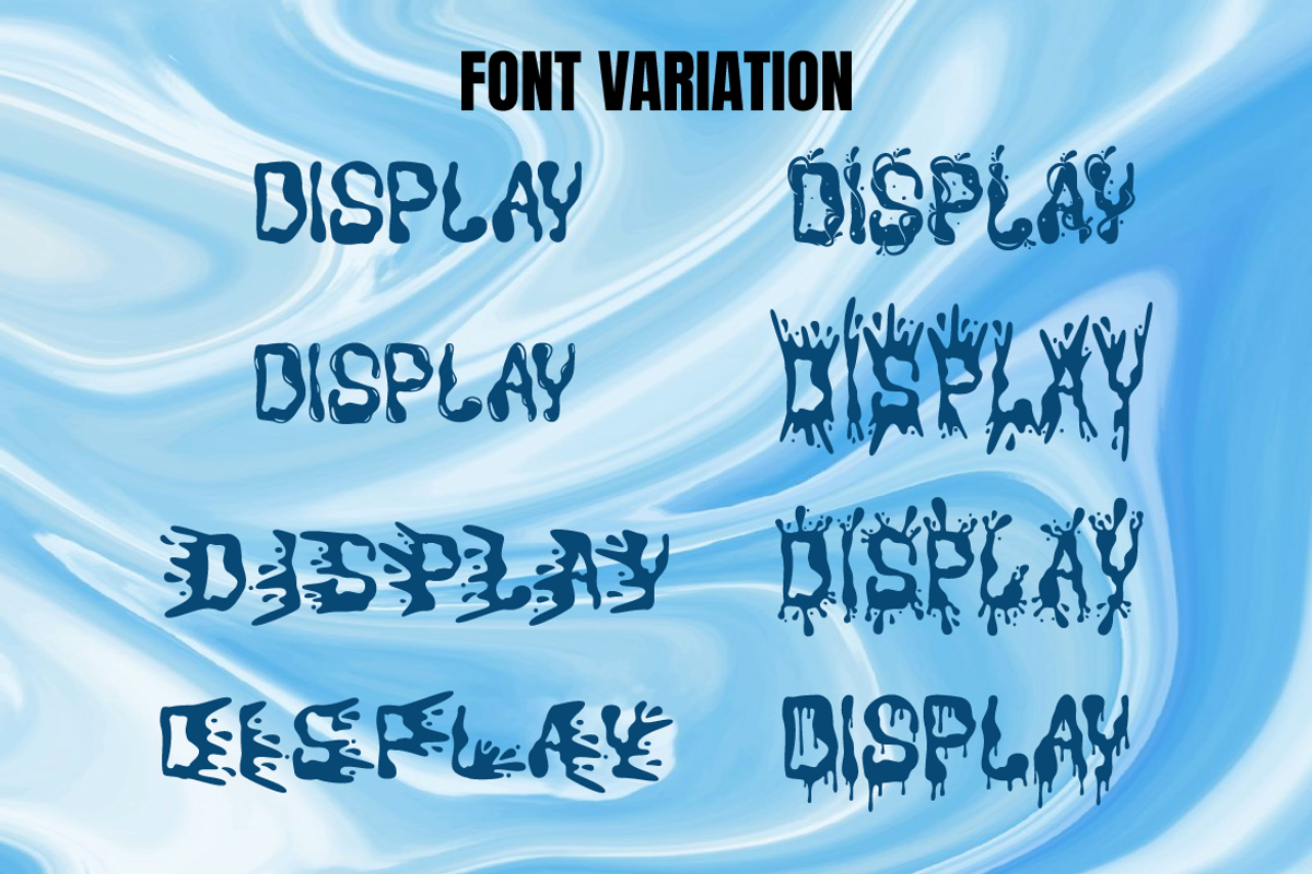 Dynamic Drips – Liquid Display Font, a Font by PutraCetol Studio (Photo 3 of 11)