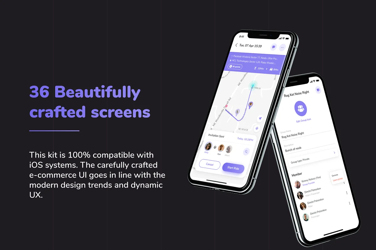 PoolRide - Car Pooling App Design, an App Template by Capi Product (Photo 4 of 6)