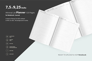 Minimal List Planner 7,5x9,25