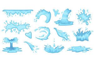 Cartoon water drops. Flying and, an Illustration by Vectorbuum
