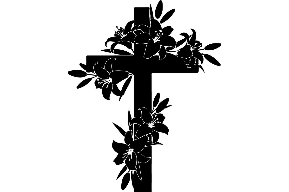Floral Cross Silhouette, an Object Graphic by Creativeshirt (Photo 17 of 20)