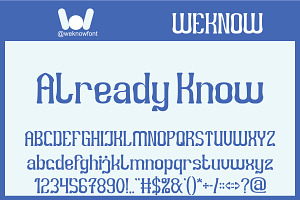 Already Know font