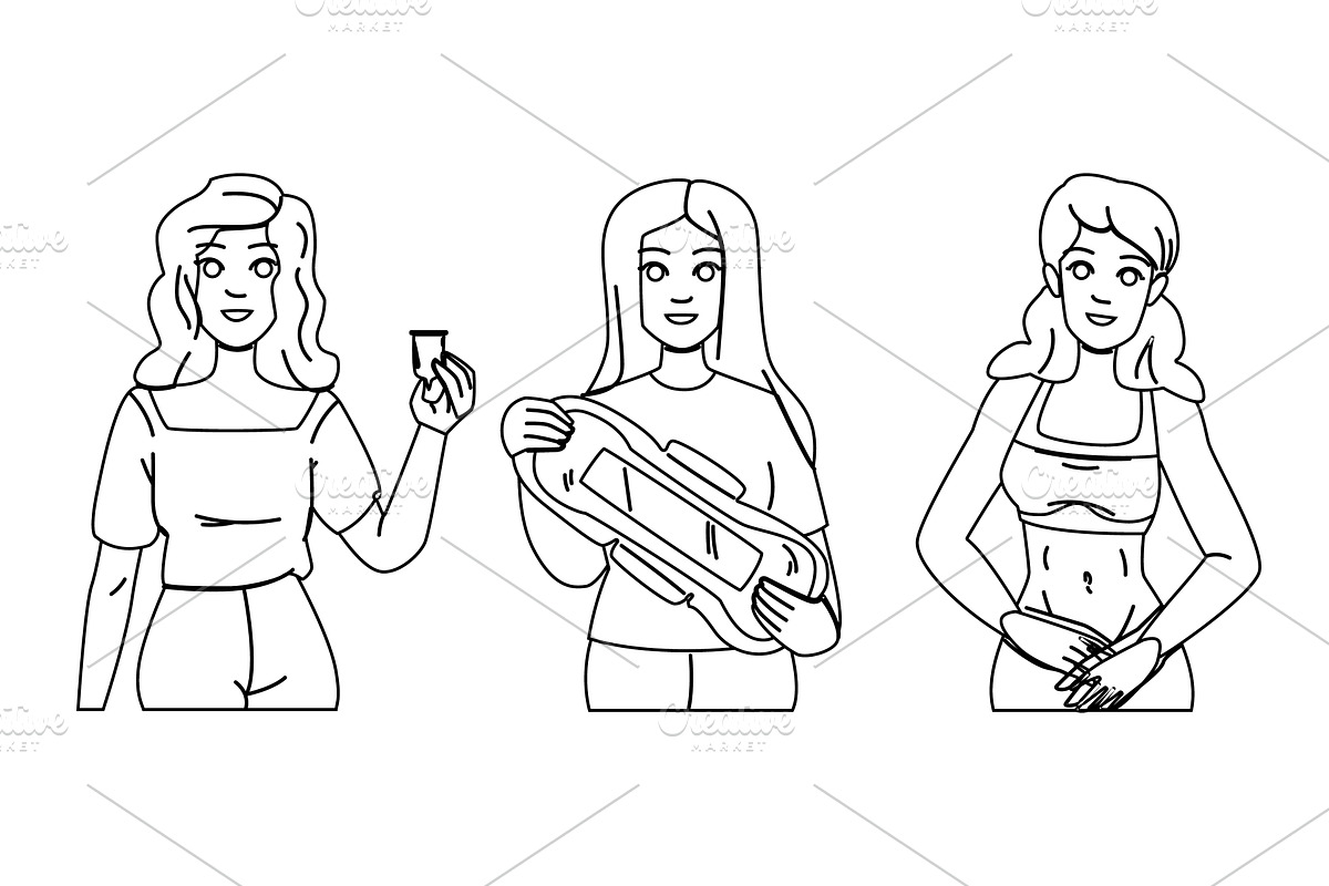 care menstrual hygiene woman vector, a Person Illustration by pikepicture