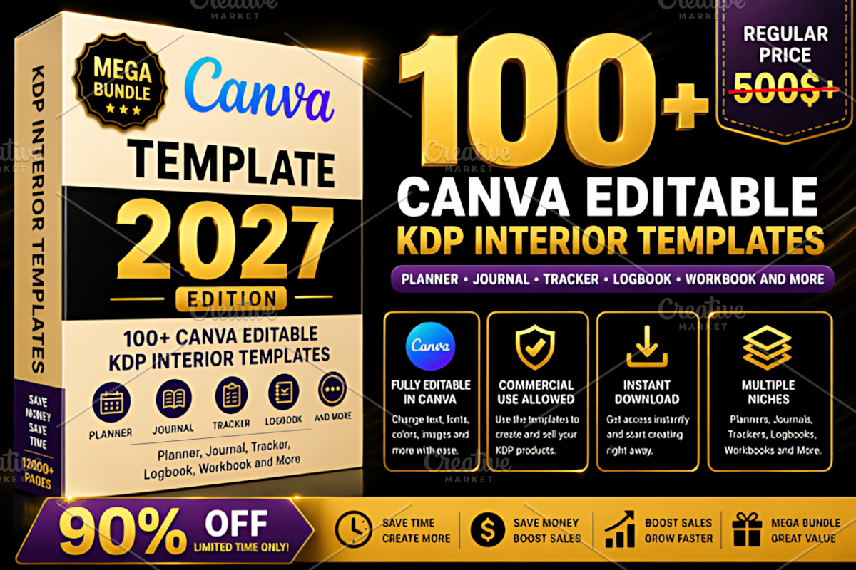 100+ Editable Templates | KDP 2027, a Marketing Template by Coco Bloom (Photo 1 of 7)