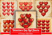 Valentine's Day Red Hearts, a Pattern Graphic by Printable Treasure (Thumbnail 1 of 2)