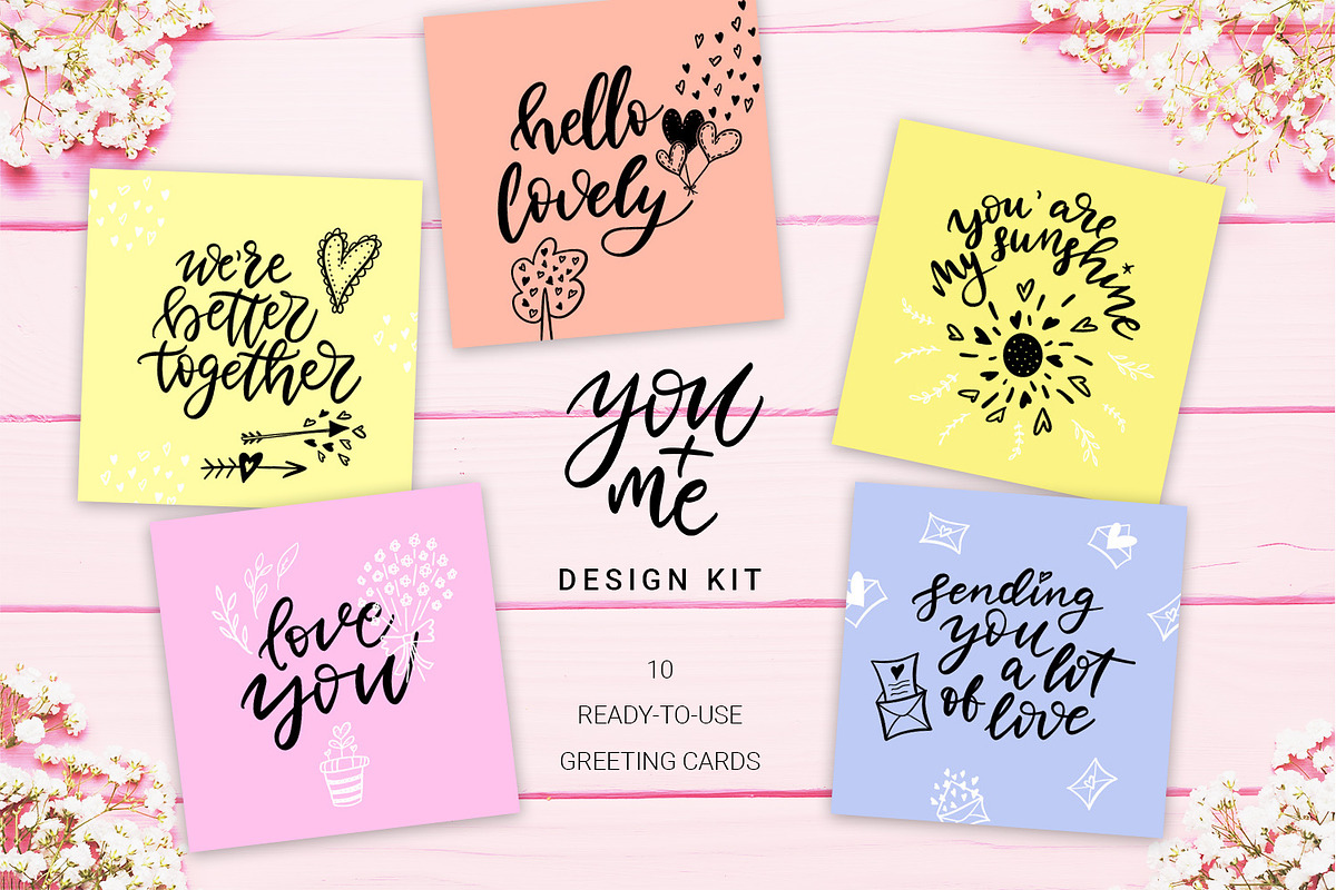 You + Me: hand drawn design kit, an Object Graphic by Gray Cat Graphics (Photo 10 of 21)