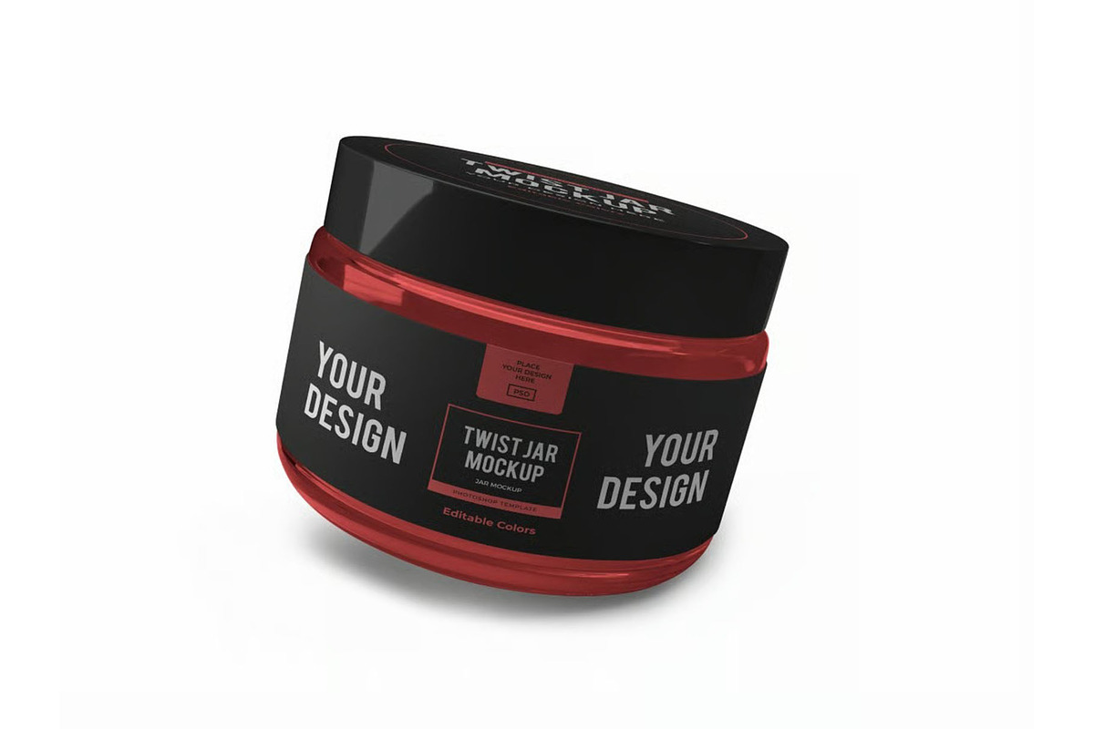 Twist Jar Packaging Mockup Template, a Packaging Mockup by DesignRushMarket (Photo 8 of 11)