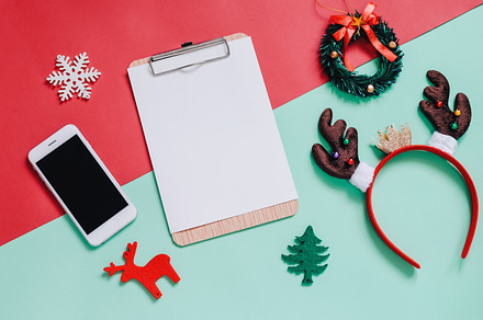 Flat lay of christmas ornaments stock photo containing accessories and, a Holiday Photo by Nuchylee Photo
