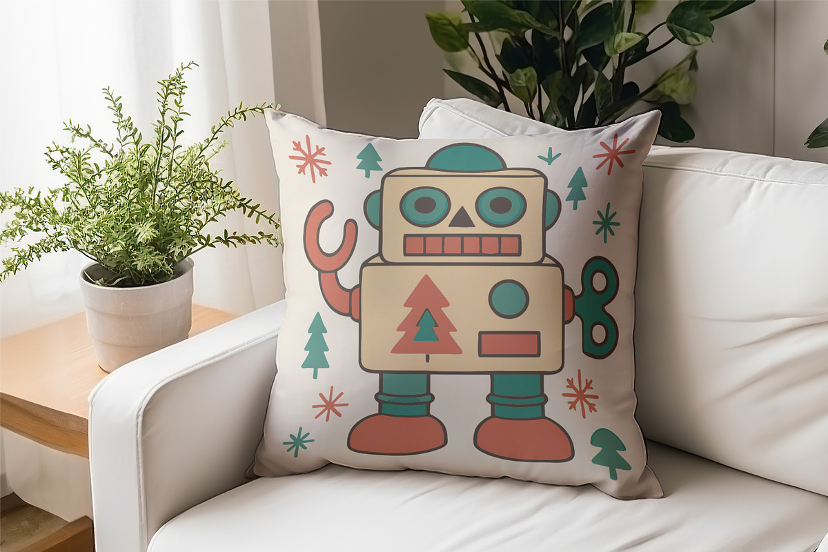 Retro Christmas Toy Robots Graphics, an Object Graphic by Blynn Pippen (Photo 3 of 26)