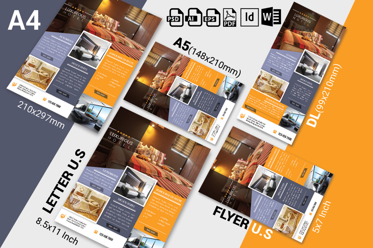 10 Hotel Flyers Bundle 90% OFF, a Flyer Template by Imagine Design Studio