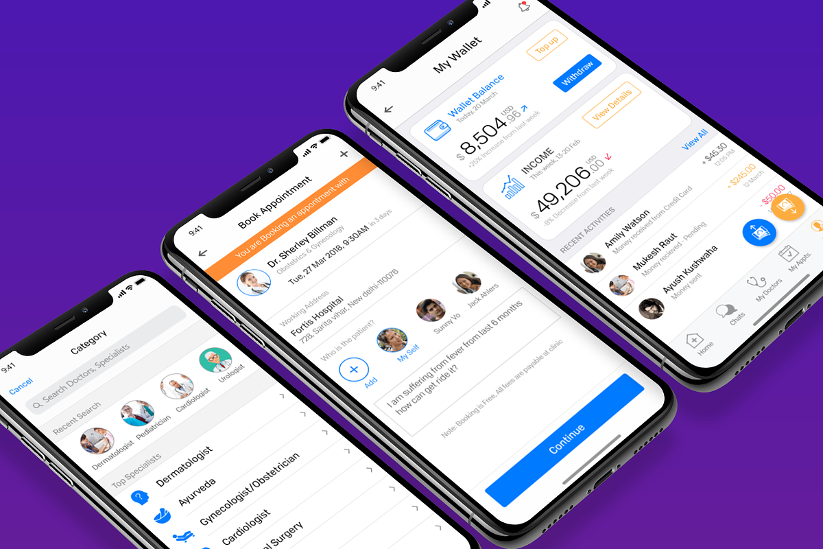 Healthcare Patient UI KIT, an App Template by UX Design Master (Photo 7 of 14)