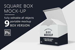 Box Mockup Square