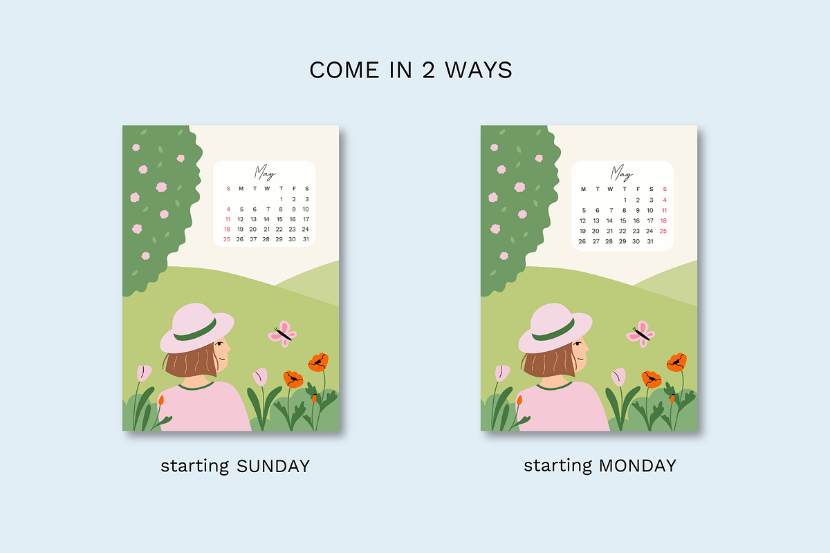 Illustrated Wall Calendar 2026, a Stationery Template by Ollyta May (Photo 4 of 8)