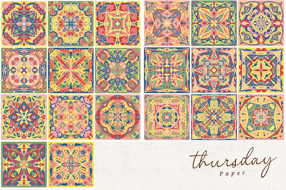 38 mandalas pattern, a Pattern Graphic by Thursdaypaper (Photo 2 of 3)