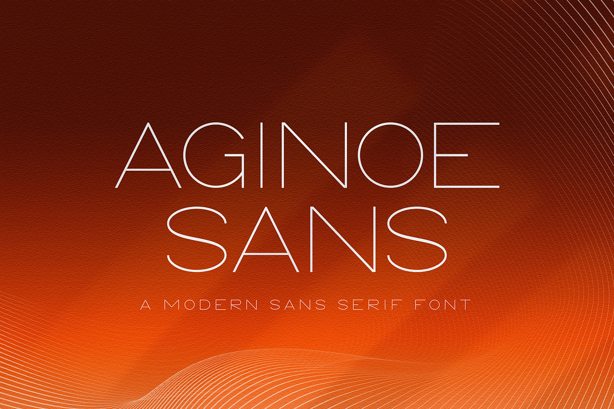 Aginoe - Modern Sans Serif Font, a Sans Serif Font by StringLabs (Photo 1 of 11)