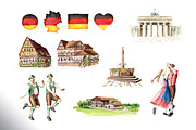 Welcome to Germany. Watercolor set, an Illustration by Daria Ustiugova (Thumbnail 13 of 15)