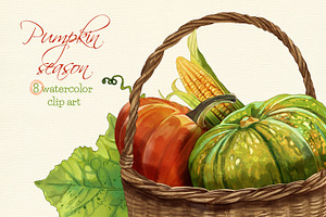 Pumpkins Clipart, Harvest Clipart