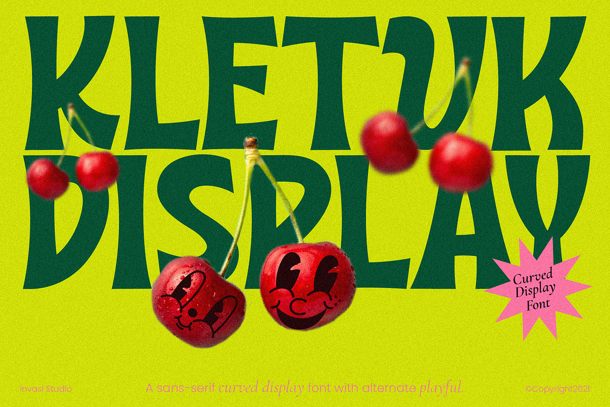 Kletvk - Curved Display Retro, a Sans Serif Font by Invasi Studio (Photo 1 of 10)