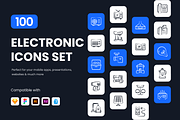 Electronics Icon Set, an Outline Icon by Brickclay (Thumbnail 1 of 7)