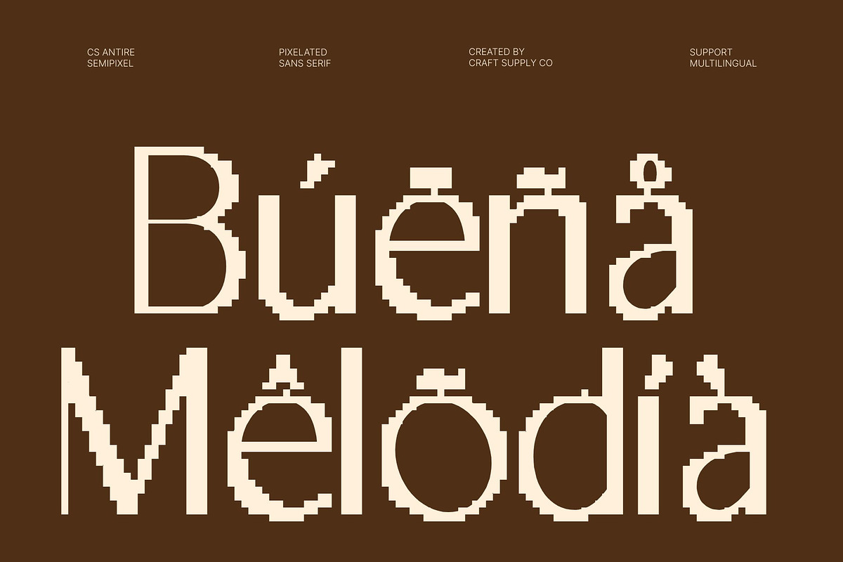 CS Antire Semipixel, a Sans Serif Font by Craft Supply Co. (Photo 7 of 8)