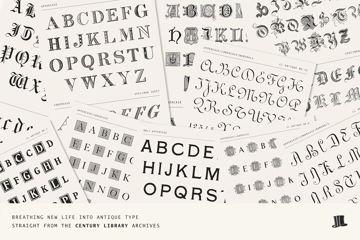 Decorative Hatched Blackletter Font, a Blackletter Font by Century Library (Photo 2 of 5)