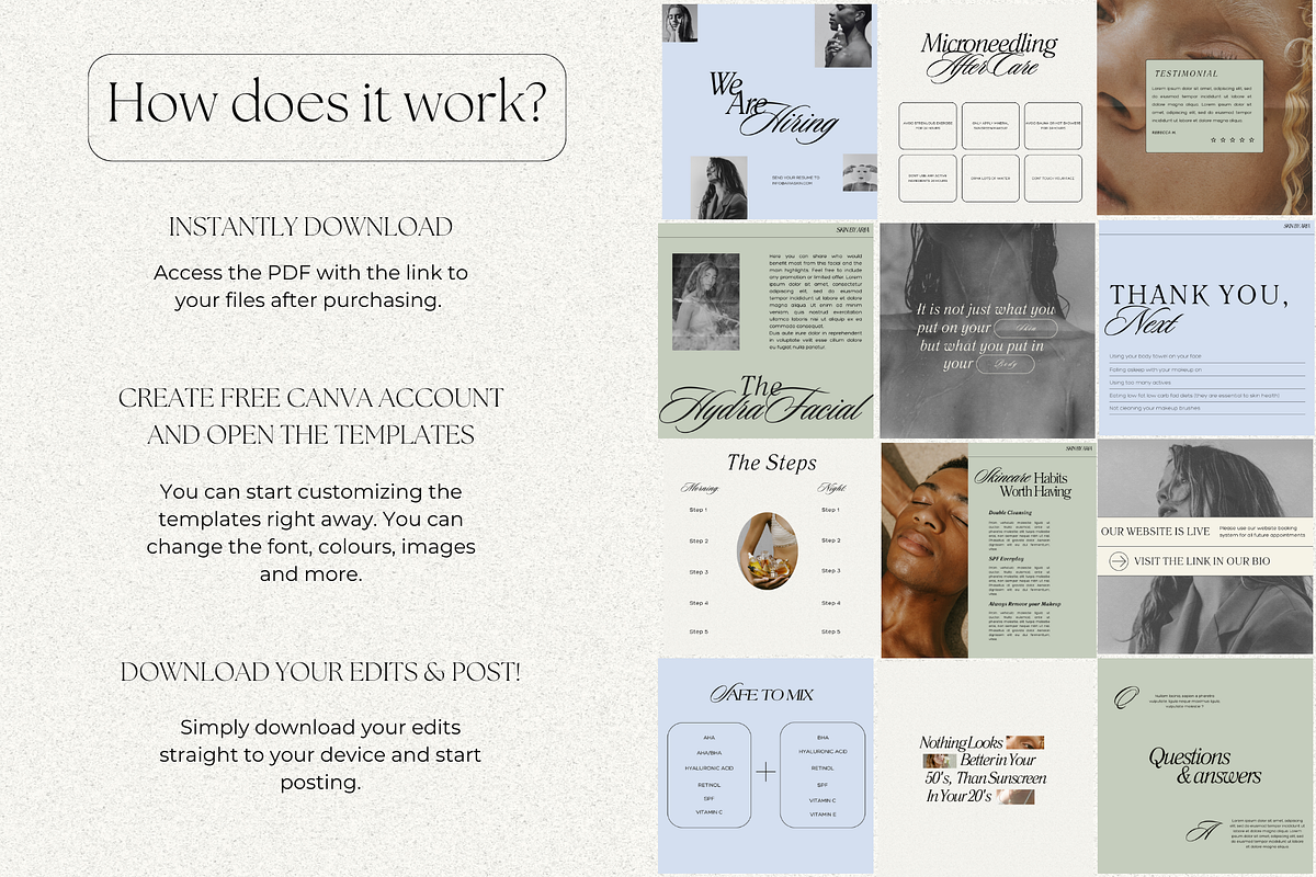 Esthetician Instagram Bundle, a Social Media Template by digitaldispositions (Photo 10 of 10)
