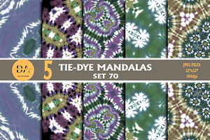 Tie Dye Mandalas Set 70