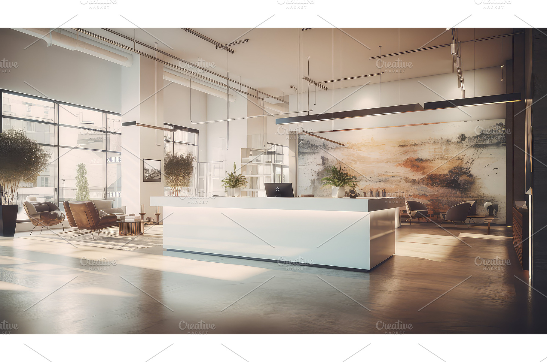 trendy blur loft business ai, a Background Photo by pikepicture