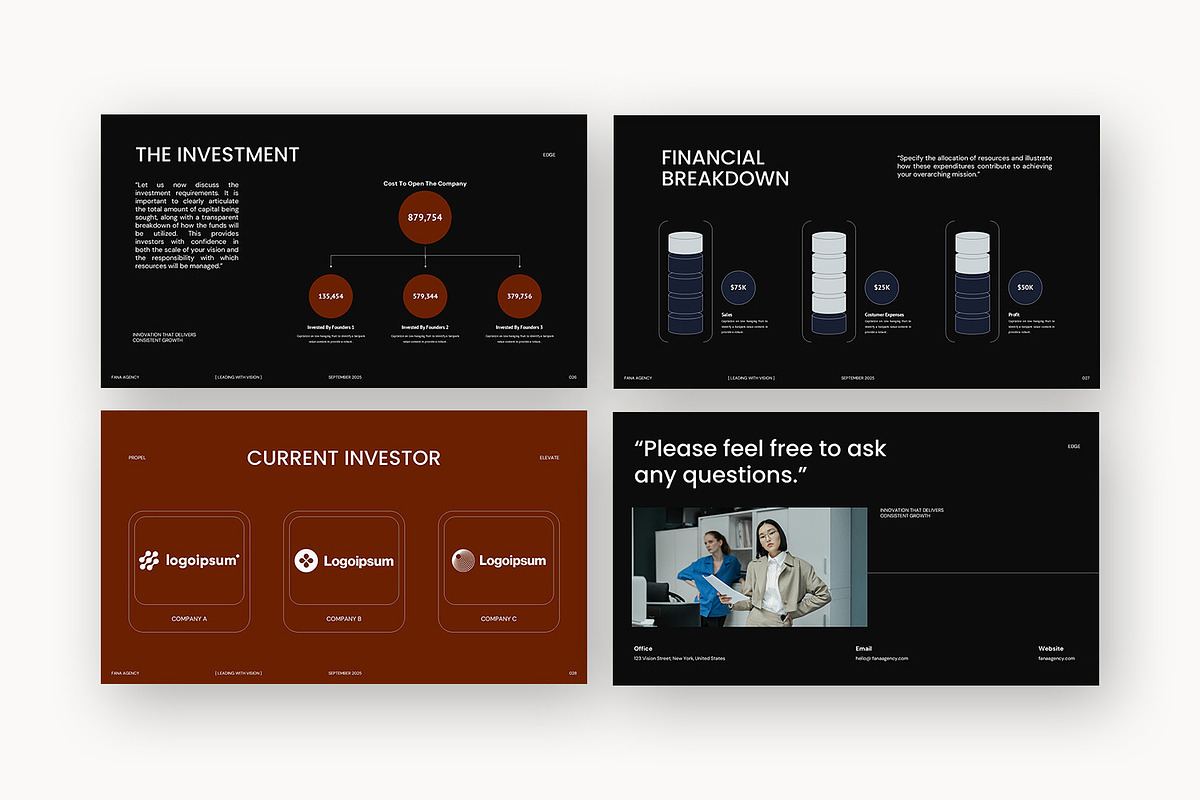 Fana : Pitch Deck Powerpoint, a Presentation Template by Punkl Camp (Photo 16 of 16)