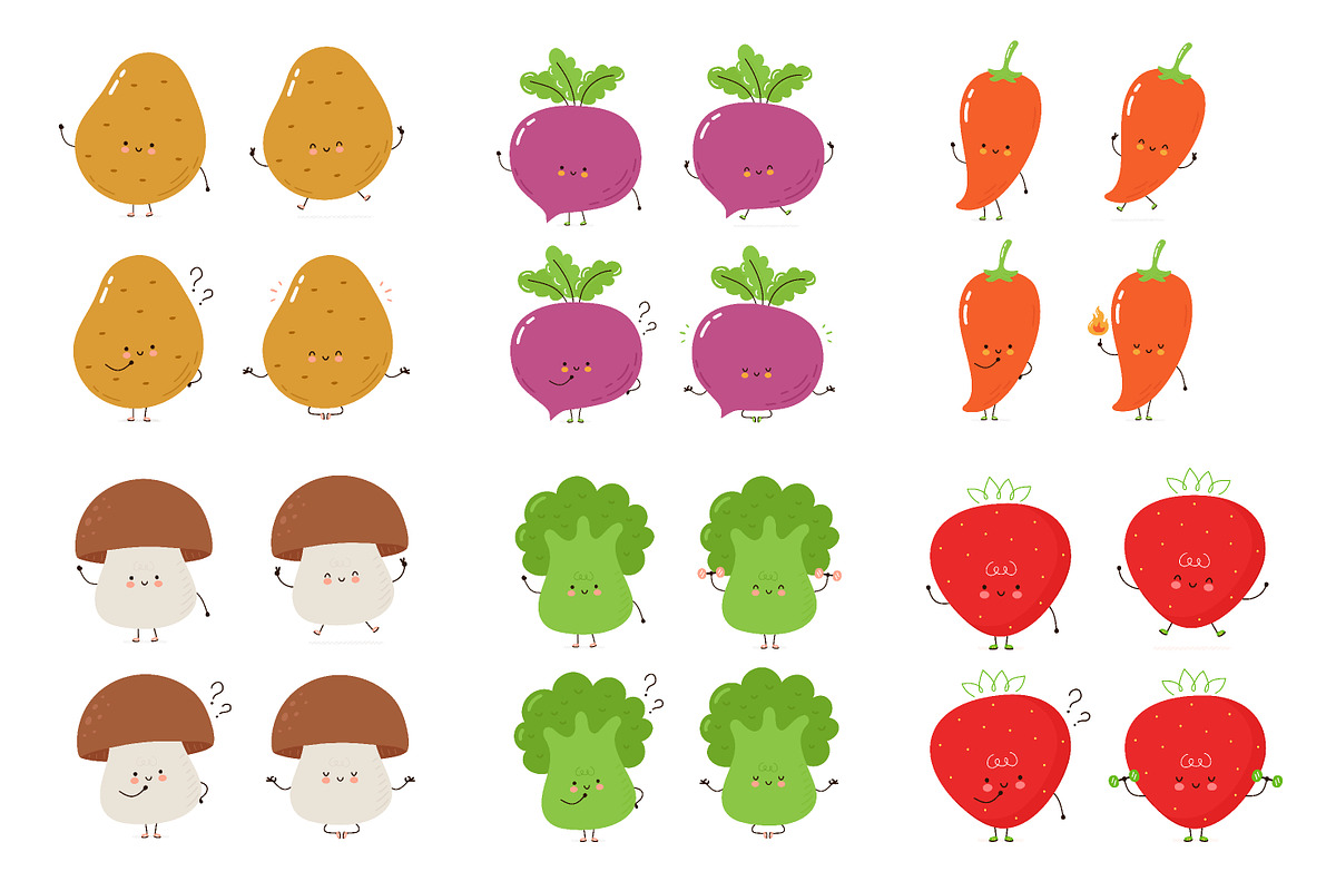 Fruits & Vegetables bundle, a Food Illustration by Slavko Kahovsky (Photo 4 of 6)
