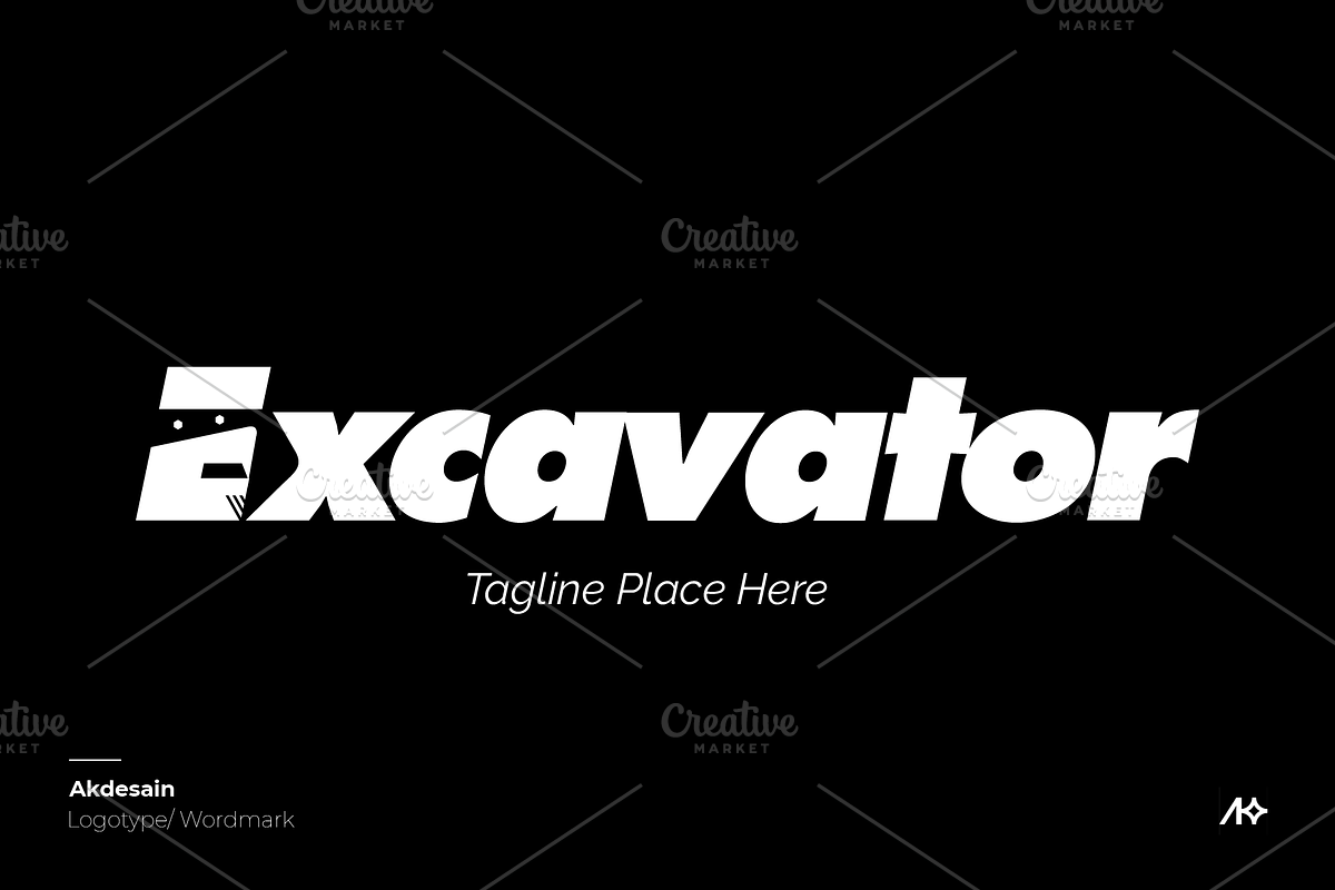 Excavator Wordmark Logo, a Branding & Logo Template by Akdesain