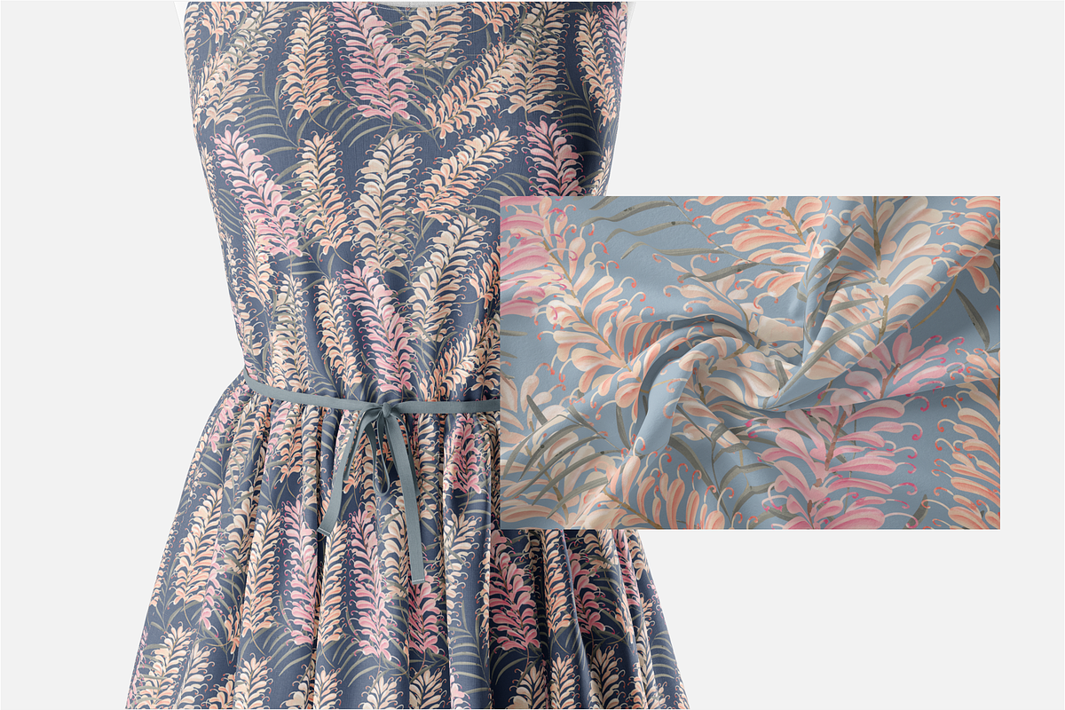 Grevillea Floral Pattern, a Pattern Graphic by Madebyia (Photo 6 of 7)