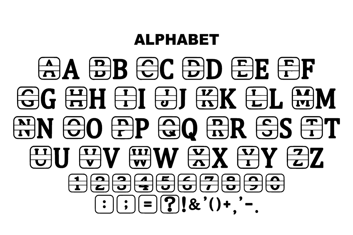 Kids Monogram - Playful Split Font, a Slab Serif Font by KiddoGlyphs Studio (Photo 4 of 4)