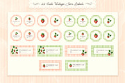Cottage Strawberry Clipart & Pattern, a Pattern Graphic by PATTERNS etc. (Thumbnail 15 of 16)