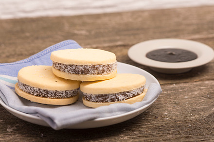Alfajores traditional argentina sweet cookies, a Food & Drink Photo by DalaiFood