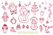 Christmas doodle set, a Decorative Illustration by Hala (Thumbnail 1 of 3)