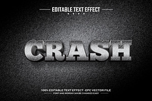 Crash 3D Editable Text Effect