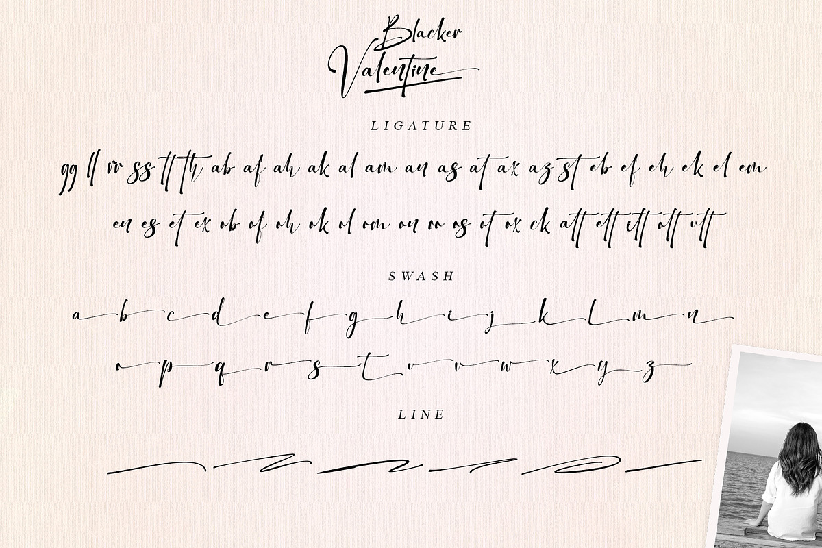Blacker Valentine, a Script Font by Letterara (Photo 9 of 10)