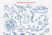 Amalfi coast hand-drawn clipart, a Decorative Illustration by CapriceMeDesigns (Thumbnail 4 of 17)