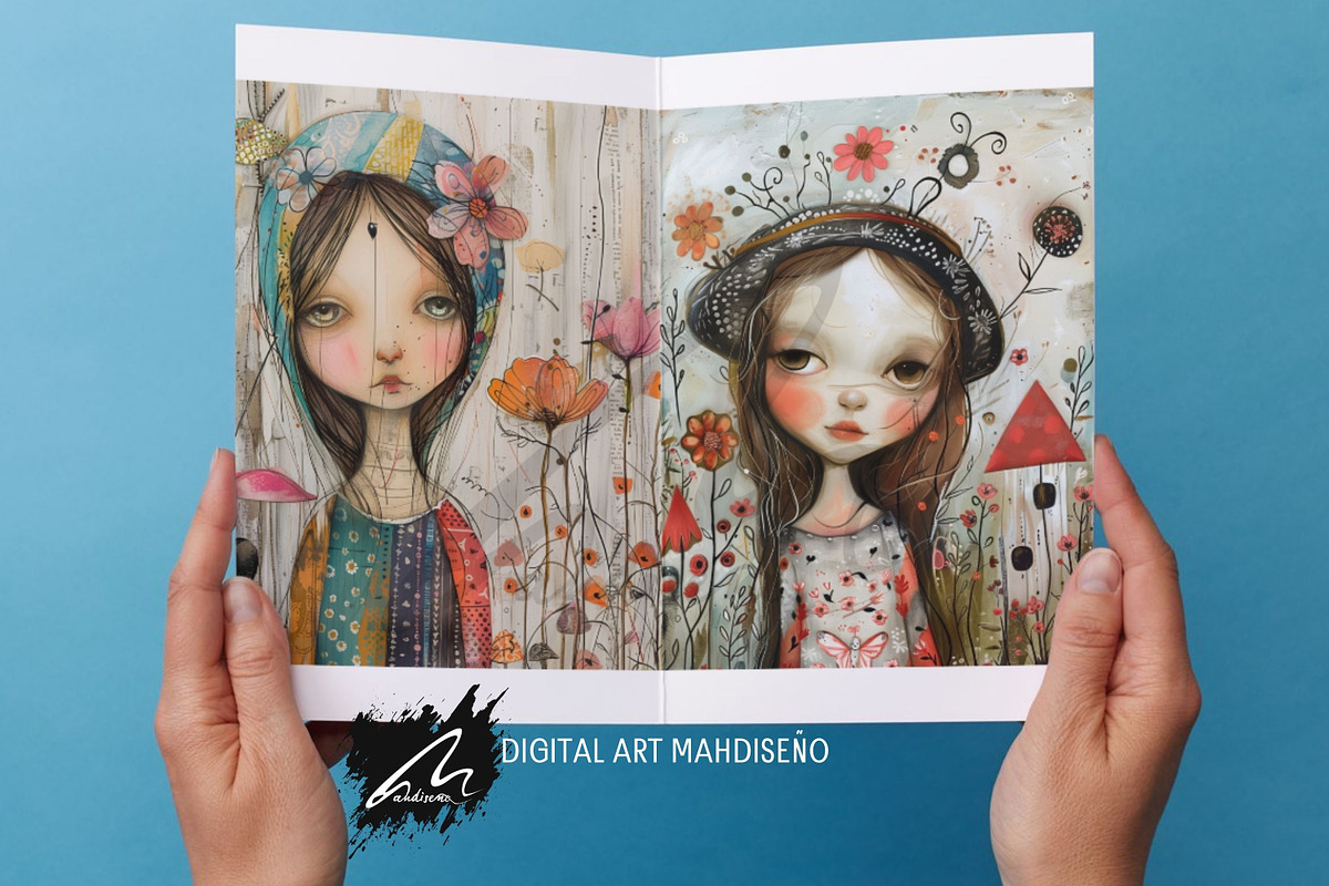 Whimsical Girl in the Fall Pages, a Person Illustration by Digital Art Mahdiseño (Photo 8 of 10)